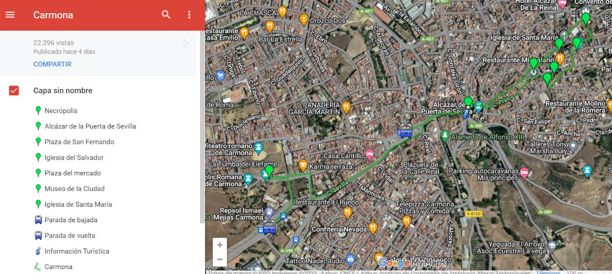 Mapa turístico de carmona